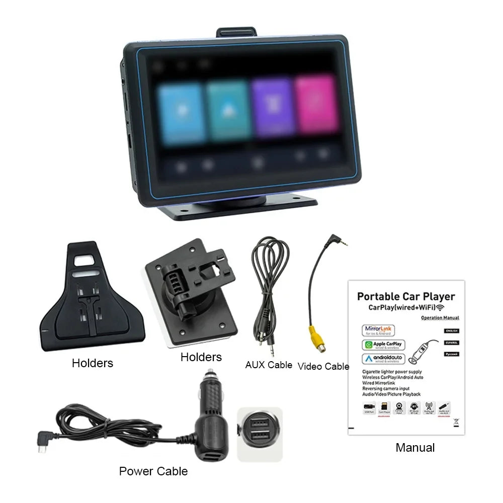 Pinnaco Car Sizetereo,Receiver 7'' 720P 5.0  Compatible Auto USizeB BT Camera Dual Car Sizetereo Car Audio 5.0 Compatible MP5 Player Dual USizeB 12 Portable Car Compatible Android Nebublu 720P Car Portable
