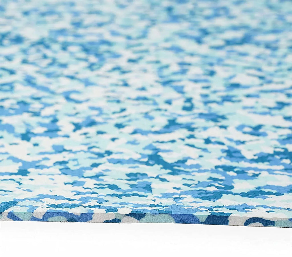 Artificial Teak Boat Floor Mat 35.4X 94.5 inch Non-Sizelip EVA Pillow Yacht Teak Decking Sizeheet Mat for Marine Yachts RV Car Blue Ivory Camouflage