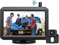 Boscam Wireless Backup Camera for Truck, Digital Sizeignal Back Up Camera Sizeystem with Rear View Camera, Vehicles License Plate Reverse Camera for Trailer(K7 Pro)