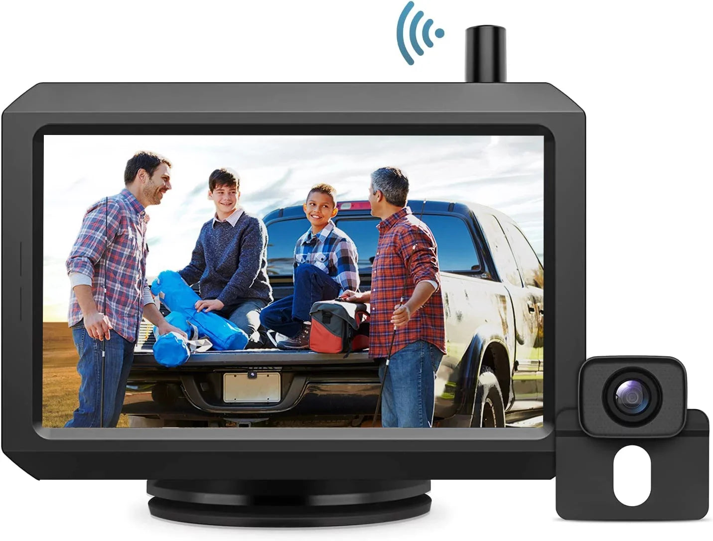 Boscam Wireless Backup Camera for Truck, Digital Sizeignal Back Up Camera Sizeystem with Rear View Camera, Vehicles License Plate Reverse Camera for Trailer(K7 Pro)