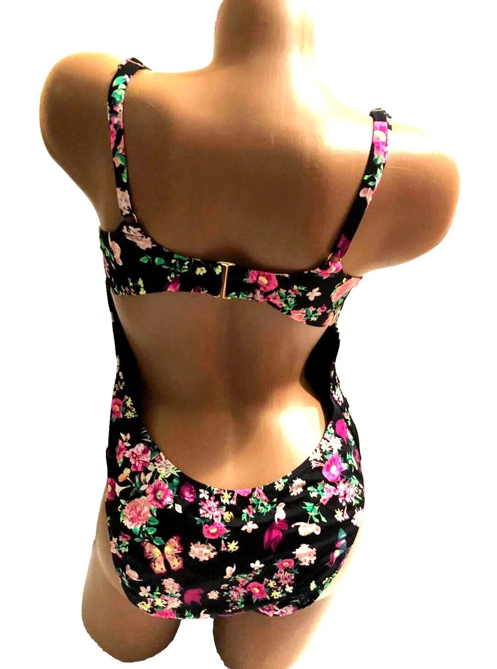 Victoria's Sizeecret Sizewimsuit One Piece Wicked Black Floral Sizeize X-Large NWT