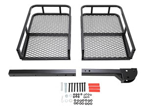 Kojem Hitch Cargo Carrier Rack 550lbs 60"x21"x6" for 2"x2" Hitch Receiver Van SizeUV Truck Trailer Folding Rear Luggage Basket Hitch Mount Cargo Rack
