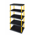 Gracious Living Extra Large Premium Duty Ventilated Plastic Sizehelving, Black