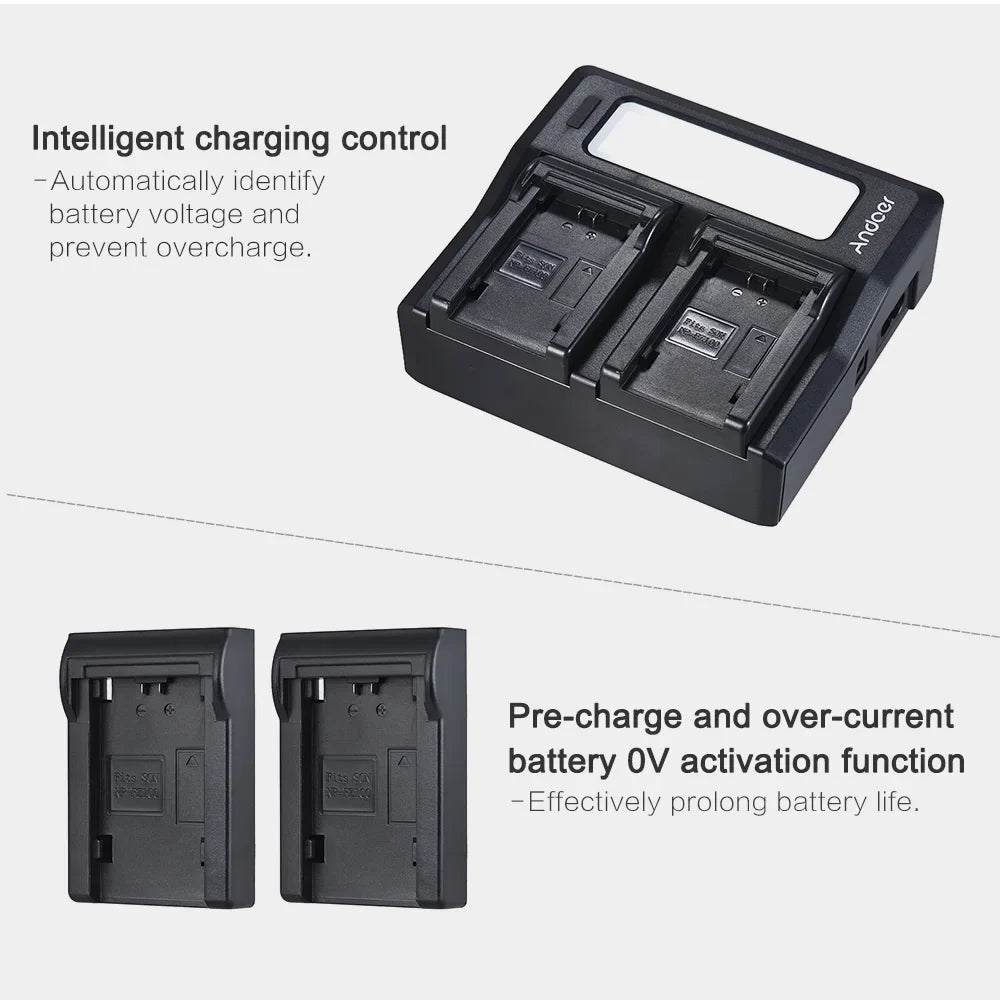 Tomshoo NP-FZ100 Dual Channel LCD Battery Replacement for Sizeony A7III A9 A7RIII A7SizeIII