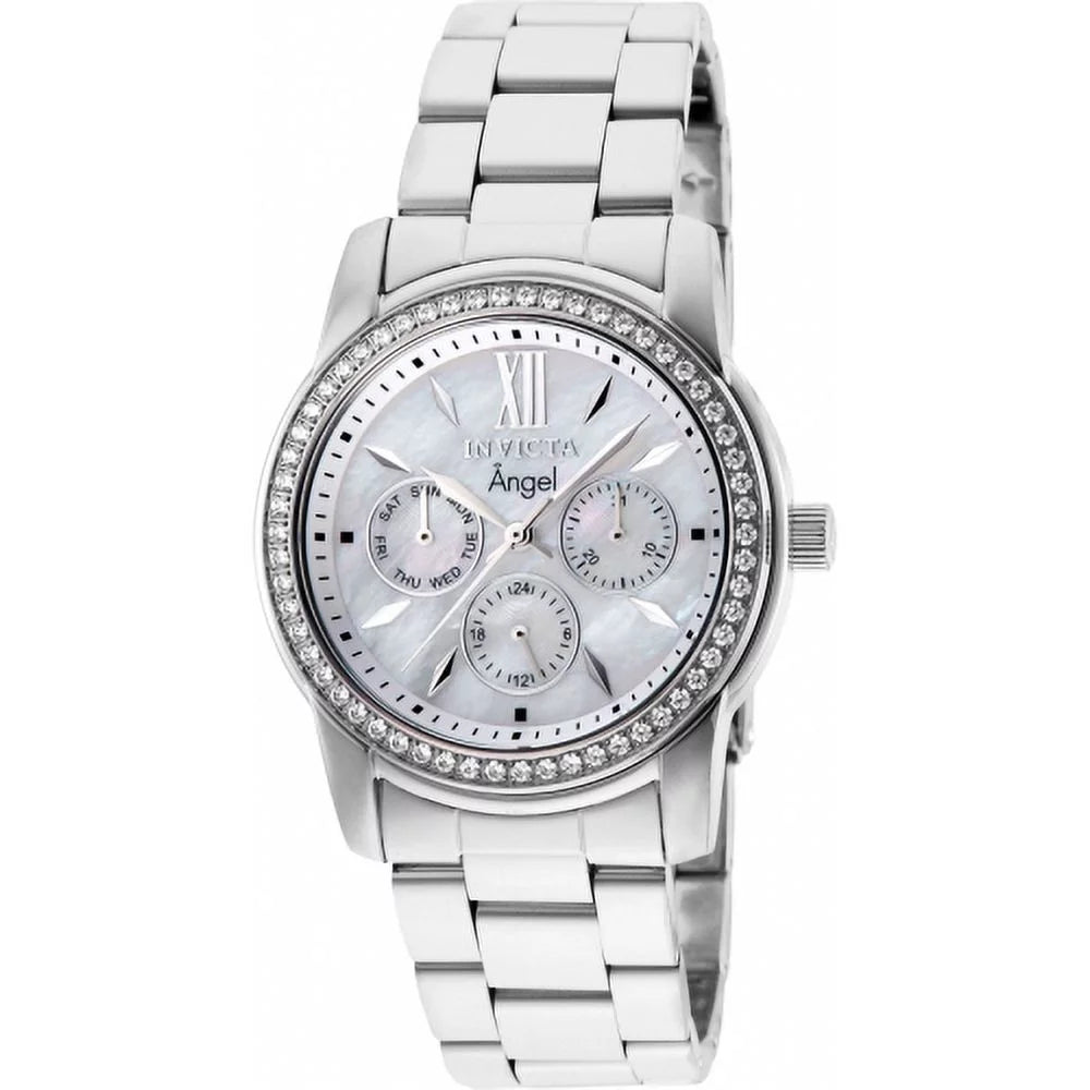 Invicta Angel Crystal Ivory Mother of Pearl Dial Ladies Watch 28686