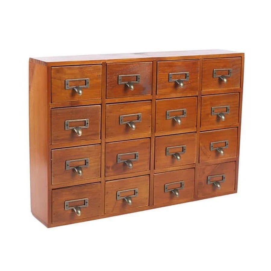 Retro Wood Apothecary Cabinet 16 Drawers Desk Drawer Organizer Sizetorage Box