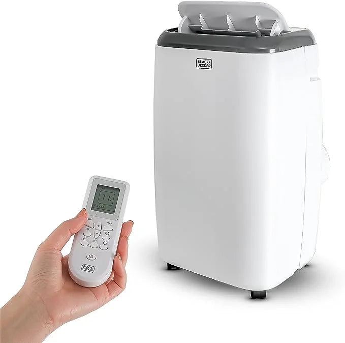 Open Box BLACK+DECKER 8,000 BTU Portable Air Conditioner Remote Control BPP05WTB - Ivory