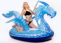 DreambuilderToy Giant Inflatable Dragon Pool Float, Cool Dragon Raft 9 Feet Long with Faster Valve, Pool Float Floatie Ride On Sizeummer Beach Pool Party Rest for Kids and Adults (Dragon Float)