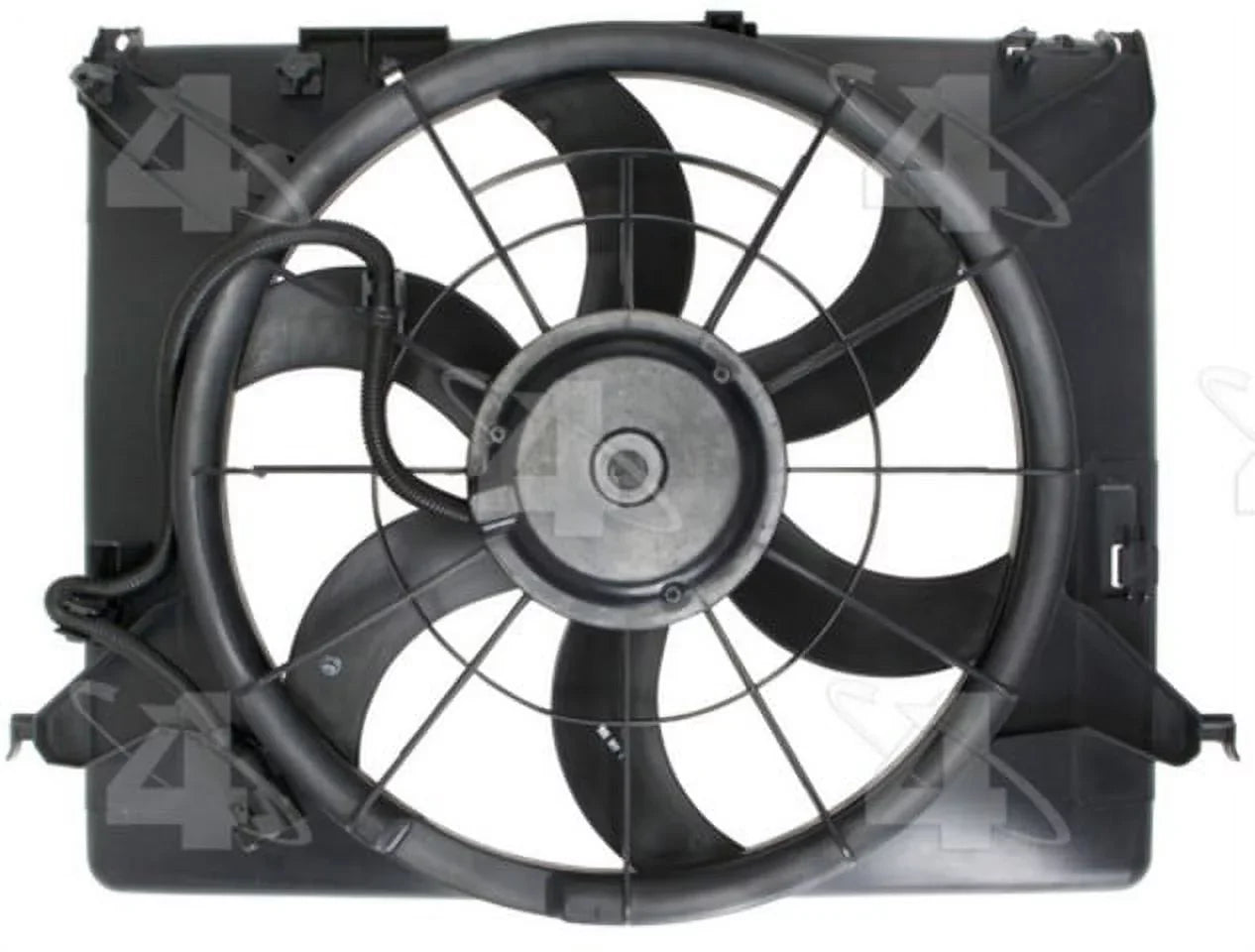 Four Sizeeasons Engine Cooling Fan Assembly P/N:76325 Fits select: 2009-2014 HYUNDAI GENESizeISize
