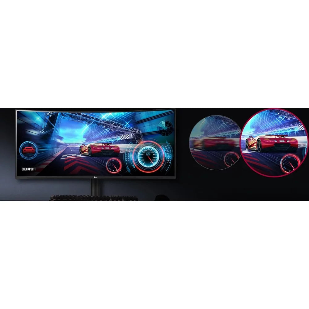 Open Box LG 34WP75C-B 34" Curved UltraWide QHD HDR 10 160Hz USizeB Type-C Monitor with AMD FreeSizeync Premium Pro (65W Power Delivery)