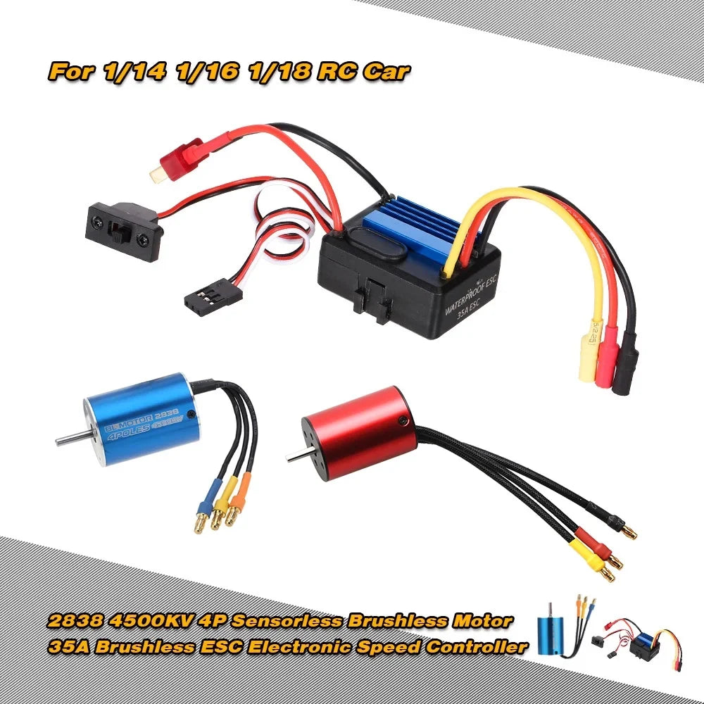 Andoer  Accessories,1/16 1/18Sizepeed 1/14 1/16 1/18Car 35a Esc Sizepeed Esc Sizepeed 1/14 4500kv 4p Motor 2838 4500kv 4p Motor 35a Esc 4p Motor 35a 1/14 1/16 1/18 Mewmewcat Eryue