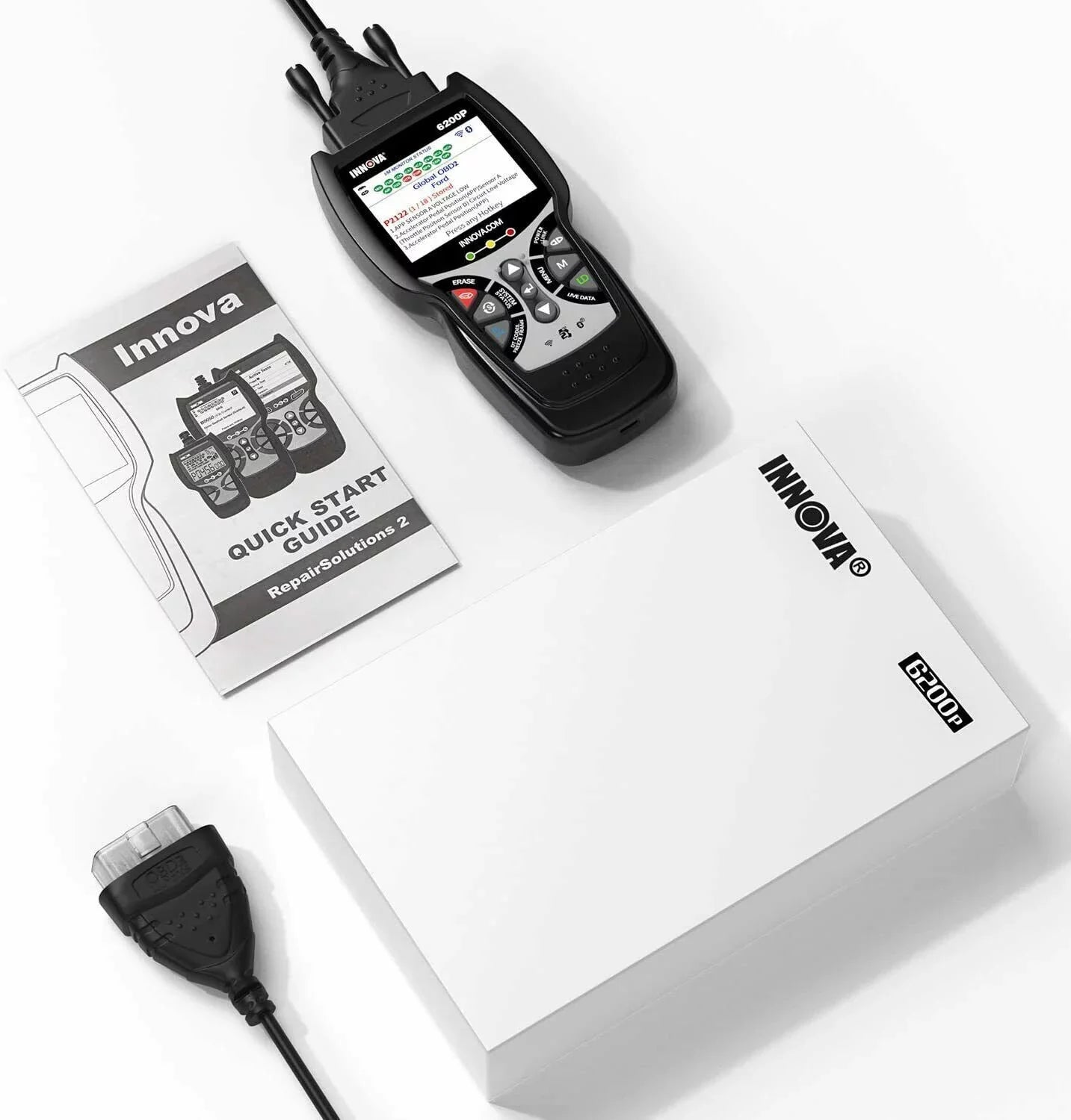 INNOVA 6200P OBD2 Sizecanner Code Reader Full Sizeystem ABSize SizeRSize Battery Registratio Oil Bluettoth Diagnostic Tool