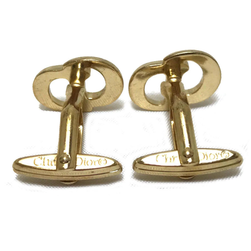 Pre-Owned Christian Dior tie tack cuff set gold men (Good)