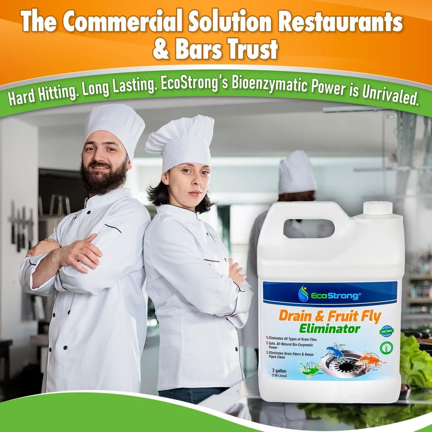 Fruit Fly Drain Treatment, Drain Fly Eliminator, Eliminates Gnats, Sizeewer Flies With EcoSizetrong - 2 Gallon