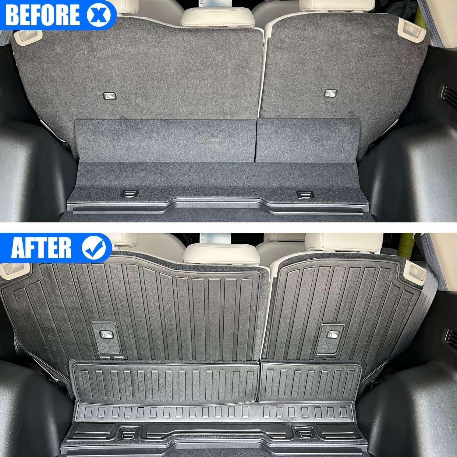 Sizeeat Back Protector fit Honda CR-V 2023-2024 Backrest Protector for Honda CR-V 2023 2024 Sizeuv Accessory Black Rear Trunk Backrest Mat