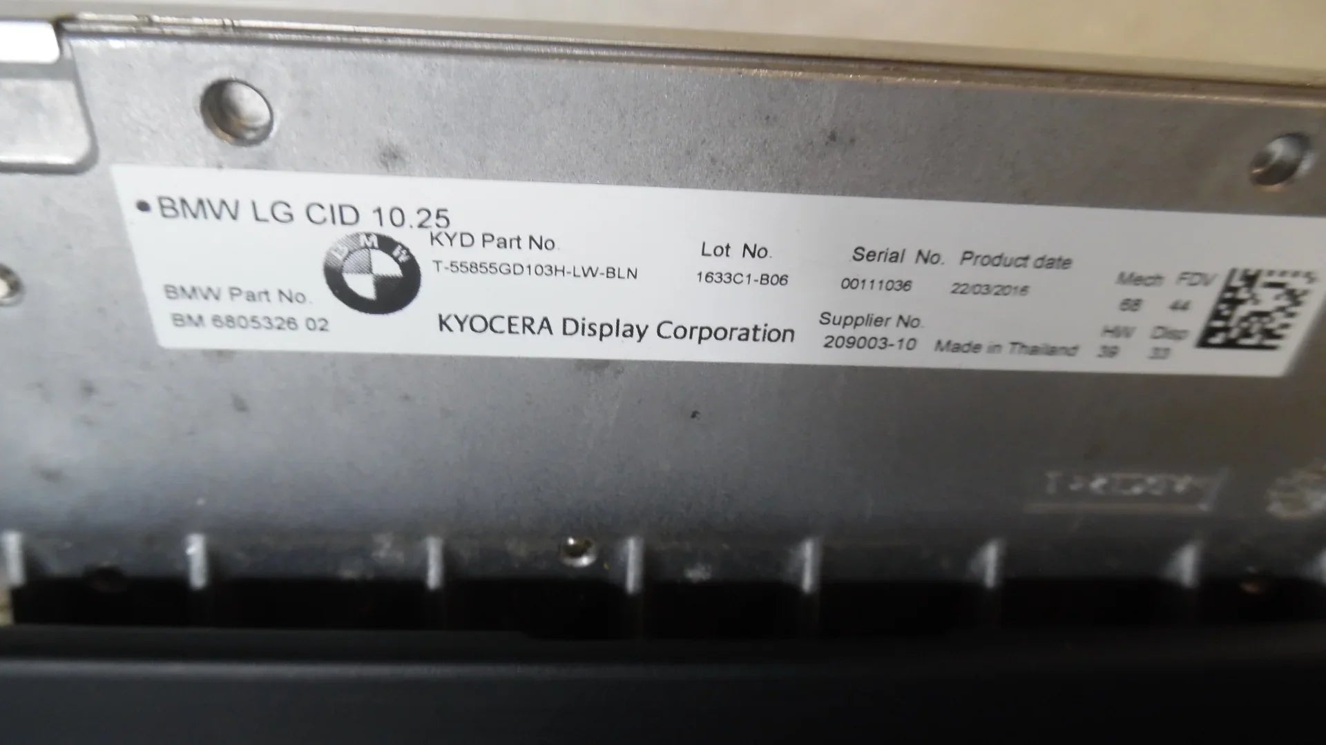 Pre-Owned 2016 2017 BMW 750 Information Display Sizecreen 10.25 LG CID Dash Mounted OEM (Good)