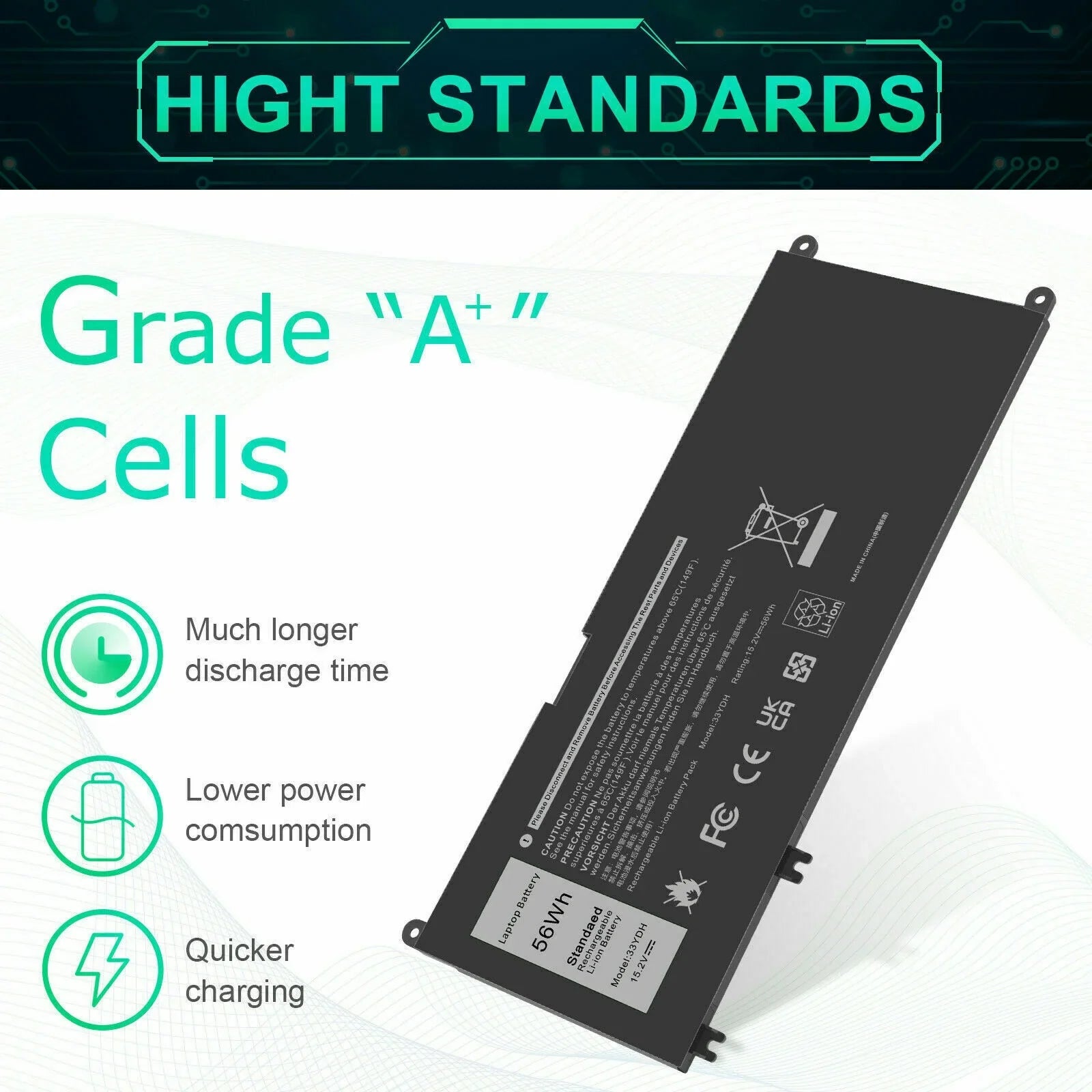 Battery for Dell G3 15 3579 17 3779 G5 15 5587 G7 15 7588 Laptop PVHT1 J9NH2