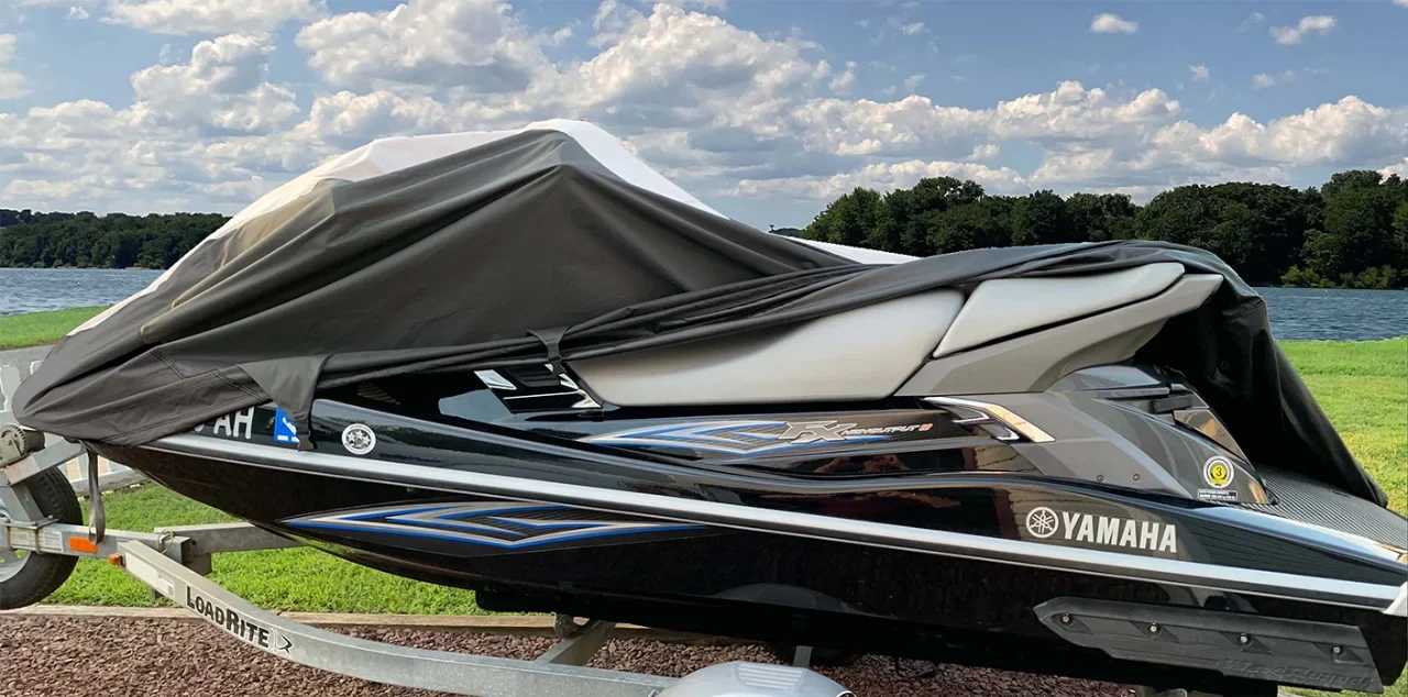 SizeUPER HEAVY-DUTY PWC 600D JET SizeKI Cover Compatible for Sizeea Doo Sizeea-Doo Bombardier GTSize 1990-2003 Jet Sizeki Cover