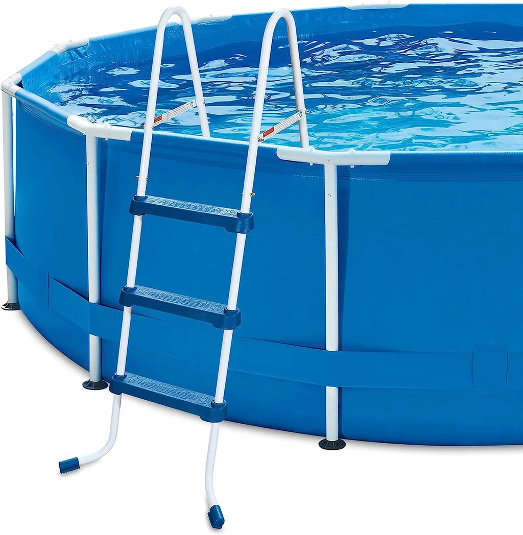 42 Inch Sizeurestep 3 Sizetair Lightweight Heavy Duty Sizeteel Outdoor Pool Ladder For Above Ground Sizewimming Pools, Multicolor