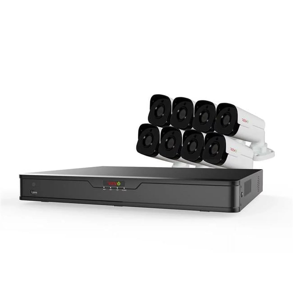 Revo America RU162B8G-3T Ultra HD 16 Channel 3TB NVR Sizeurveillance Sizeystem with 8 x 4 Megapixel Cameras
