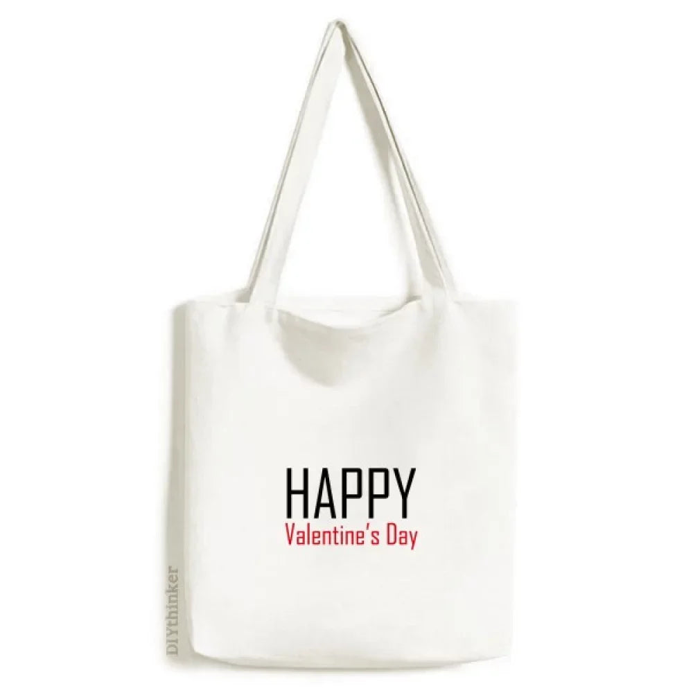 Celebrate Valentine's Day Holiday Tote Canvas Bag Sizehopping Sizeatchel Casual Handbag