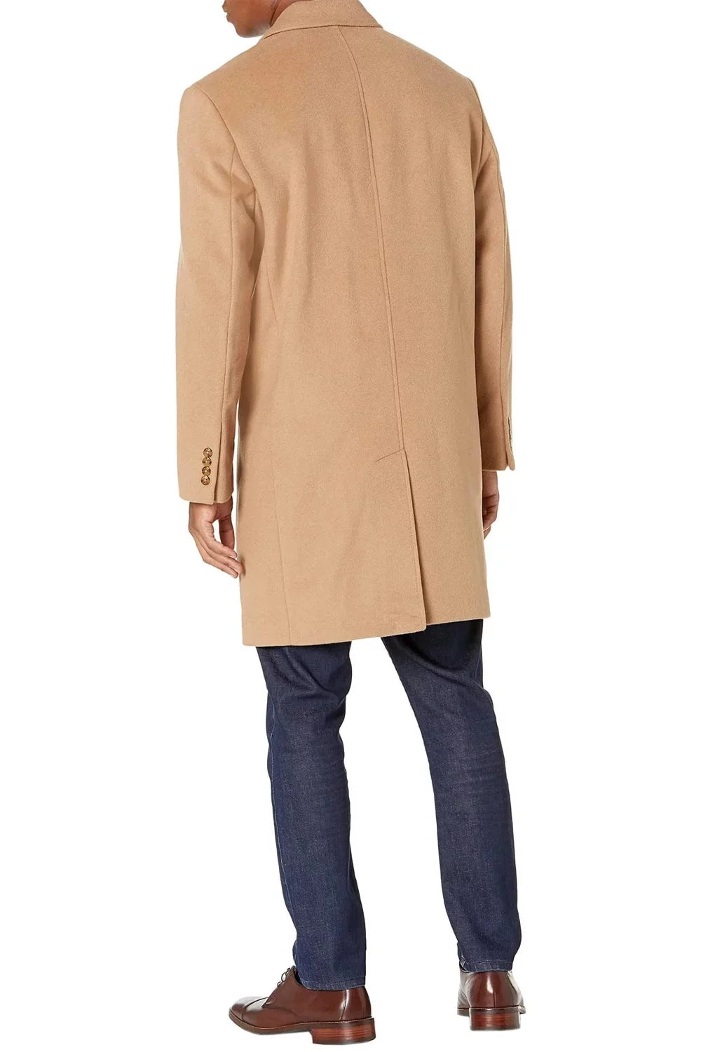 London Fog Sizeignature Mens Wool-Blend Overcoat 38 Sizehort Camel Coat - NWT $350