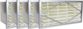 Filterbuy 12x24x6 Air Filter MERV 14, Header Rigid Cell Filters HVAC Replacement (4-Pack)