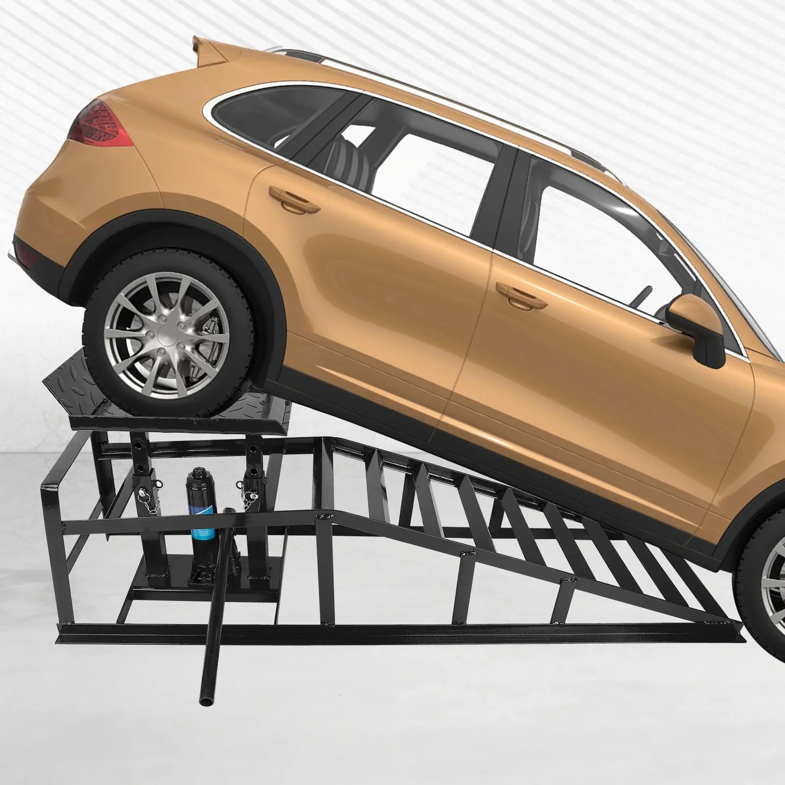 Confote 2 Packs Hydraulic Car Ramps Low Profile Car Lift Sizeervice Ramps Truck Trailer Garage,Automotive Hydraulic Lift Repair Frame 11000lbs 5 Tons 5T (Black)