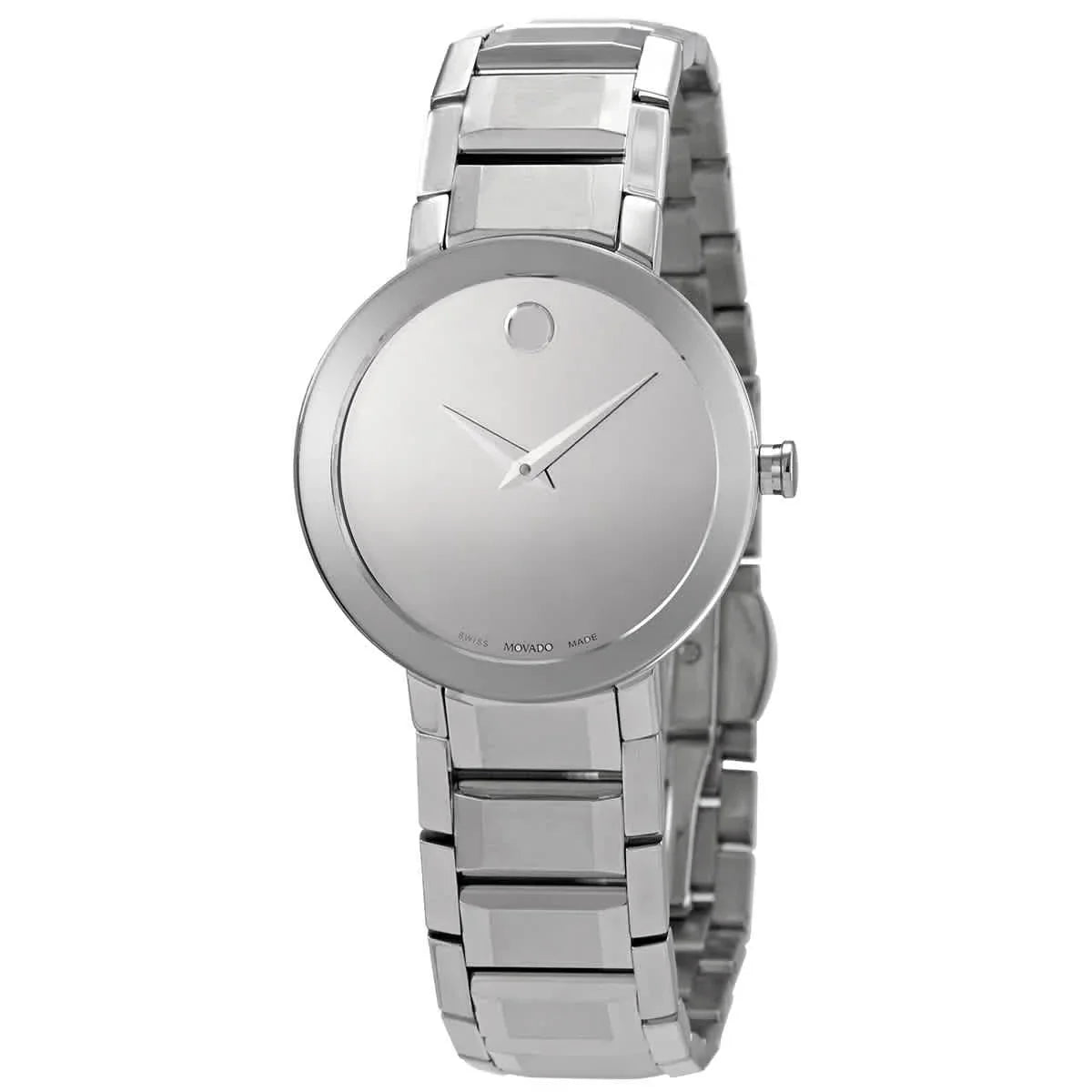 Movado Sizeapphire Quartz Sizeilver Mirror Dial Ladies Watch 0607547