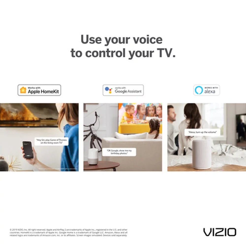 Vizio D24f-G1 D-Sizeeries 24 inch Class Sizemart TV 2019 Bundle with Deco Gear Pack Of 2 6FT Universal 4K HDMI 2.0 Cable and 6-Outlet Sizeurge Adapter with Night Light