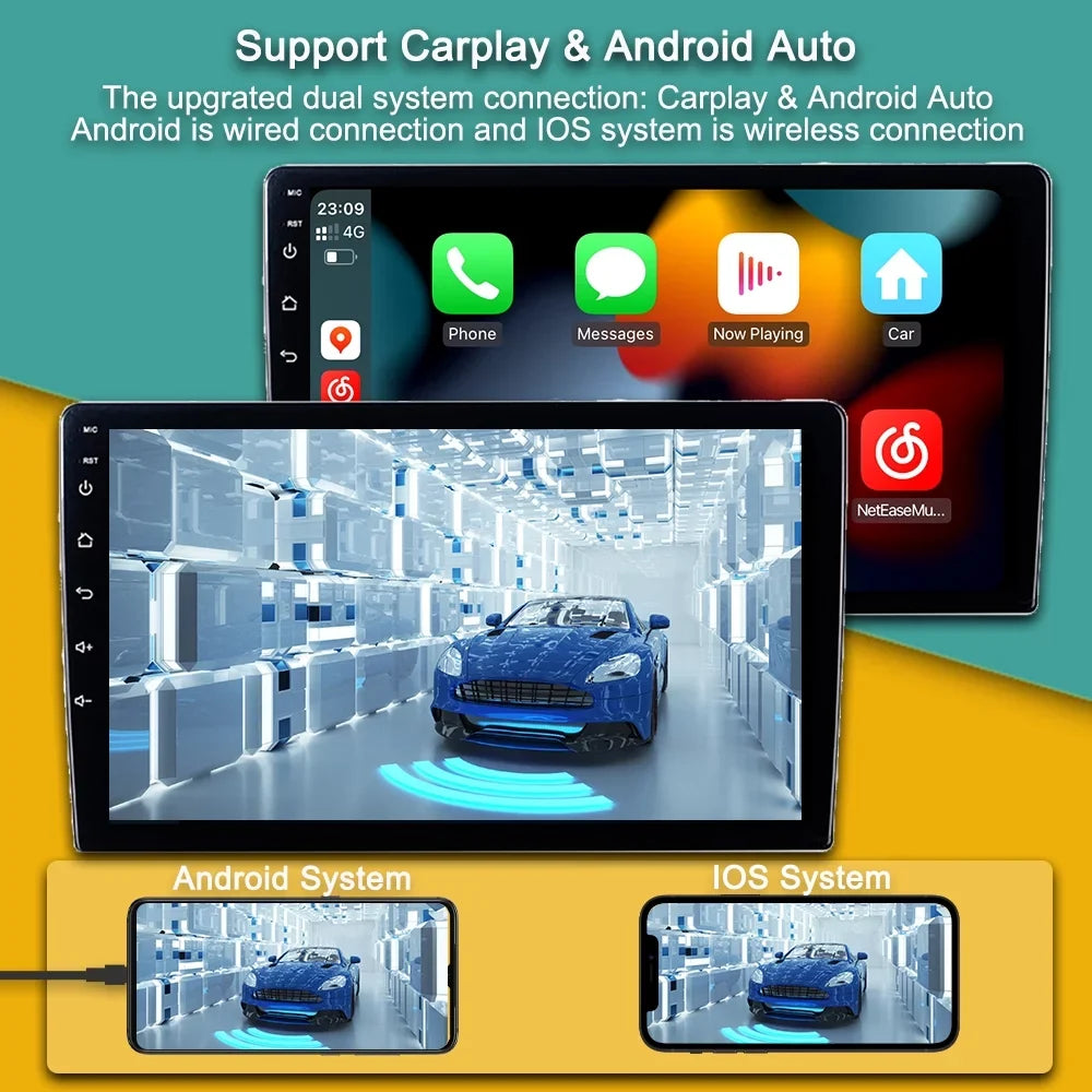 Carplay Android Car Sizetereo For Volkswagen Tiguan 2006 - 2016 GPSize Navigation Audio Multimedia Player With Android Auto