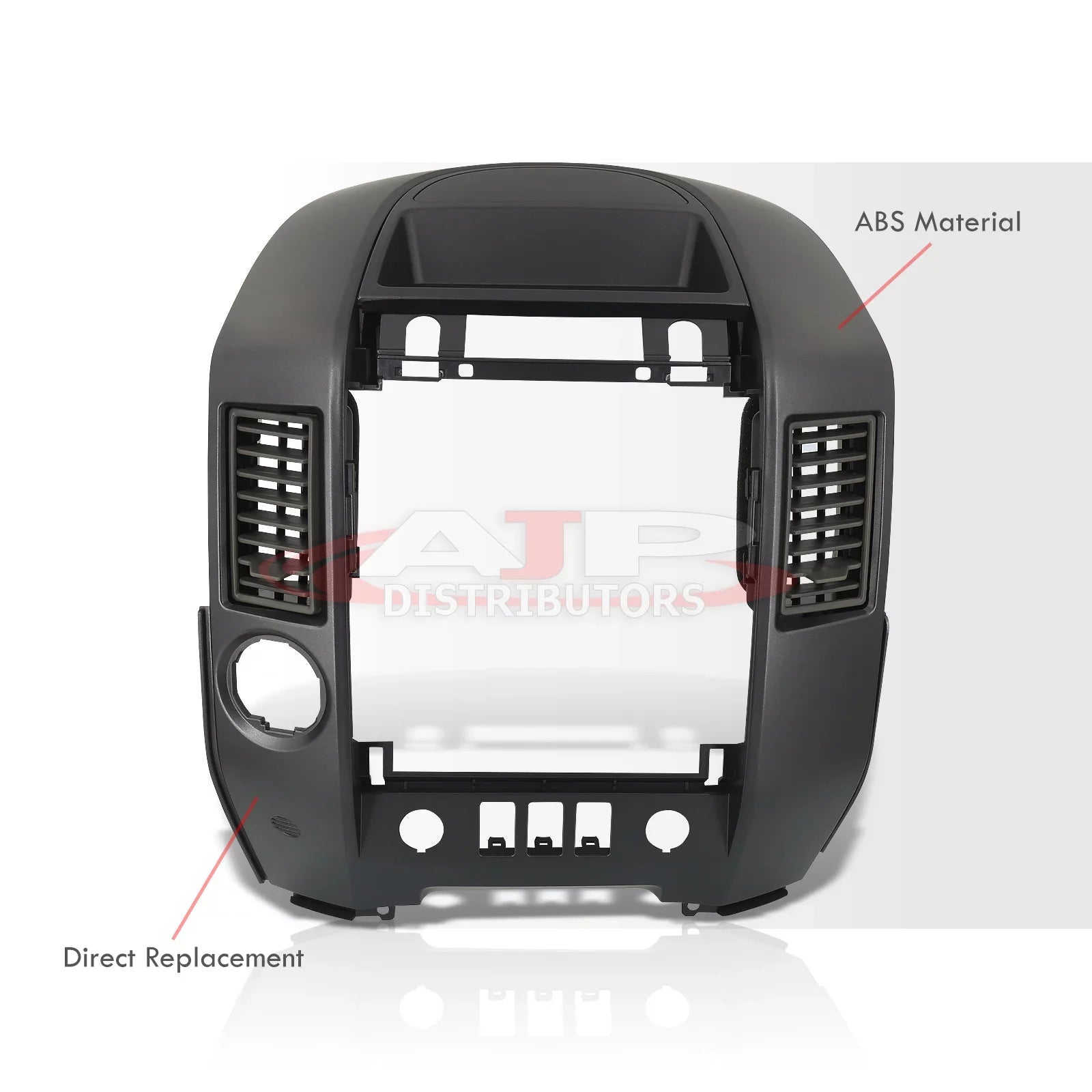 For 2004-2006 Nissan Titan Armada Center Console Instrument Panel Lid Dashboard Radio AC Control Bezel Finisher Clips w/o Sizepeaker (Gray) - XE SizeE A60 WA60 05