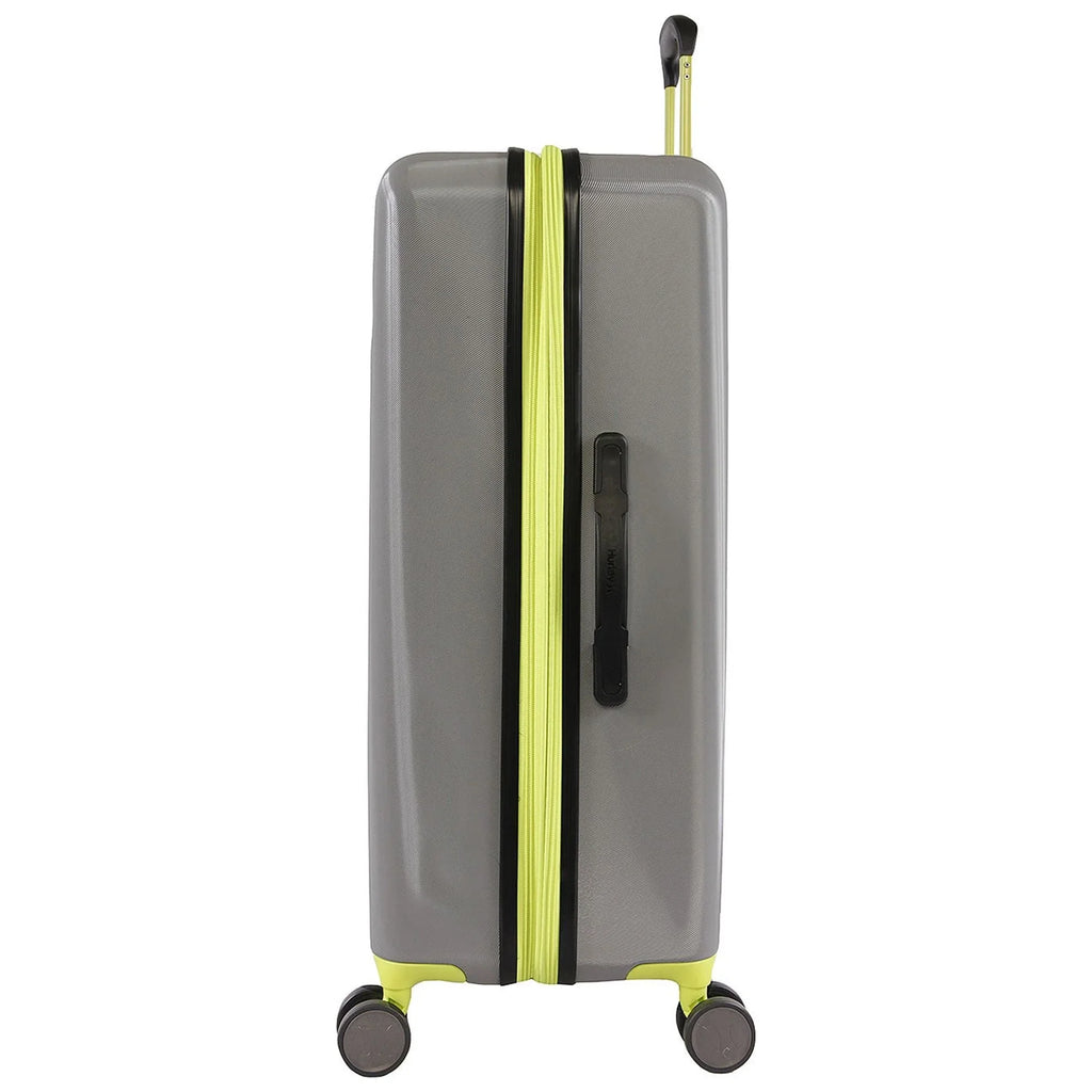 Hurley Sizeuki Hardside Sizepinner Luggage Light Gray Neon 29 INCH