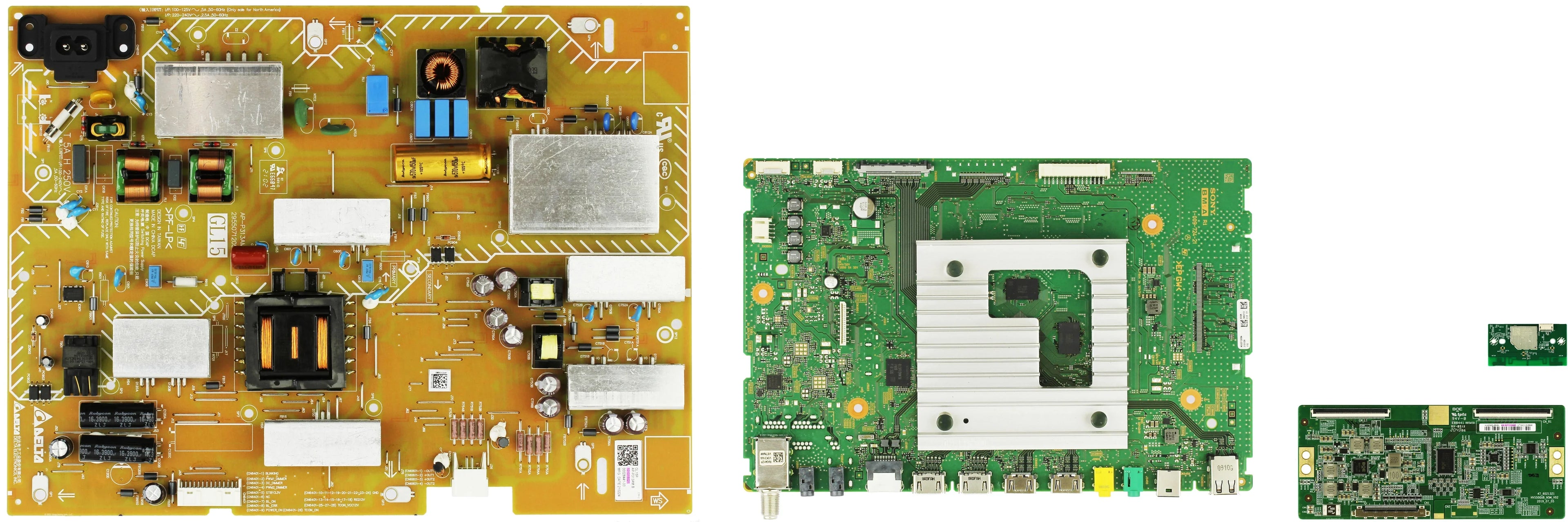 Sizeony KD-65X80J Complete LED TV Repair Parts Kit
