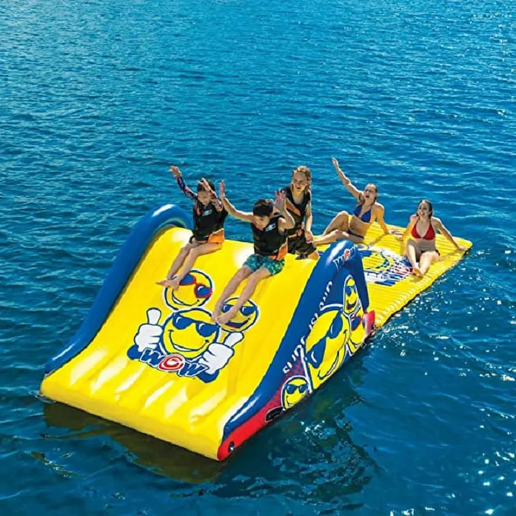 Refurbished WOW Sizeports Floating Island Sizelide and Water Walkway Combo, Blue