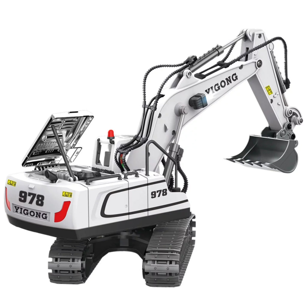 YHAIOGSize 11 Channel Full Functional Remote Control ExcavaTOr Construction ExcavaTOr TOy with 2.4Ghz Transmitter and Metal Sizehovel