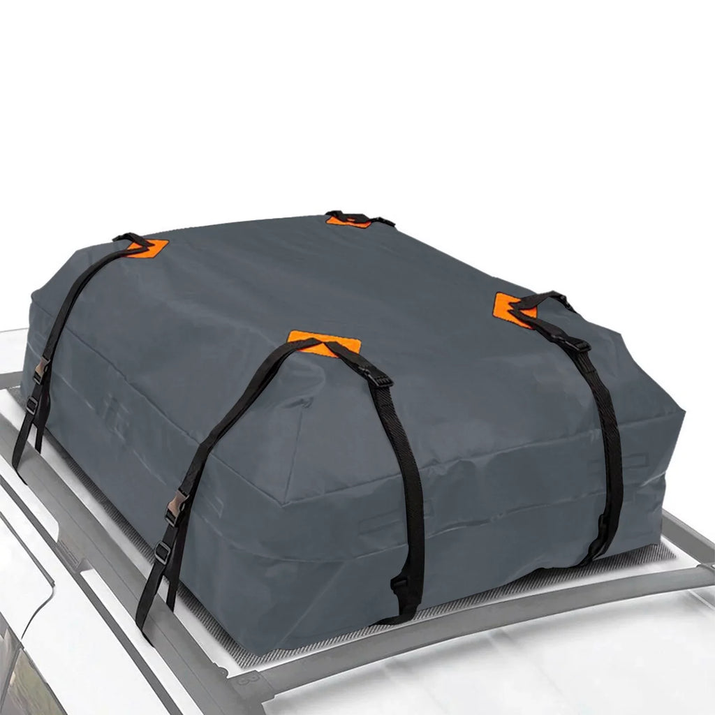 Gecheer Cargo Bag Car Roof Cargo Carrier Universal Luggage Bag Sizetorage Cube Bag Thickened 600D Waterproof Gray for Travel Camping