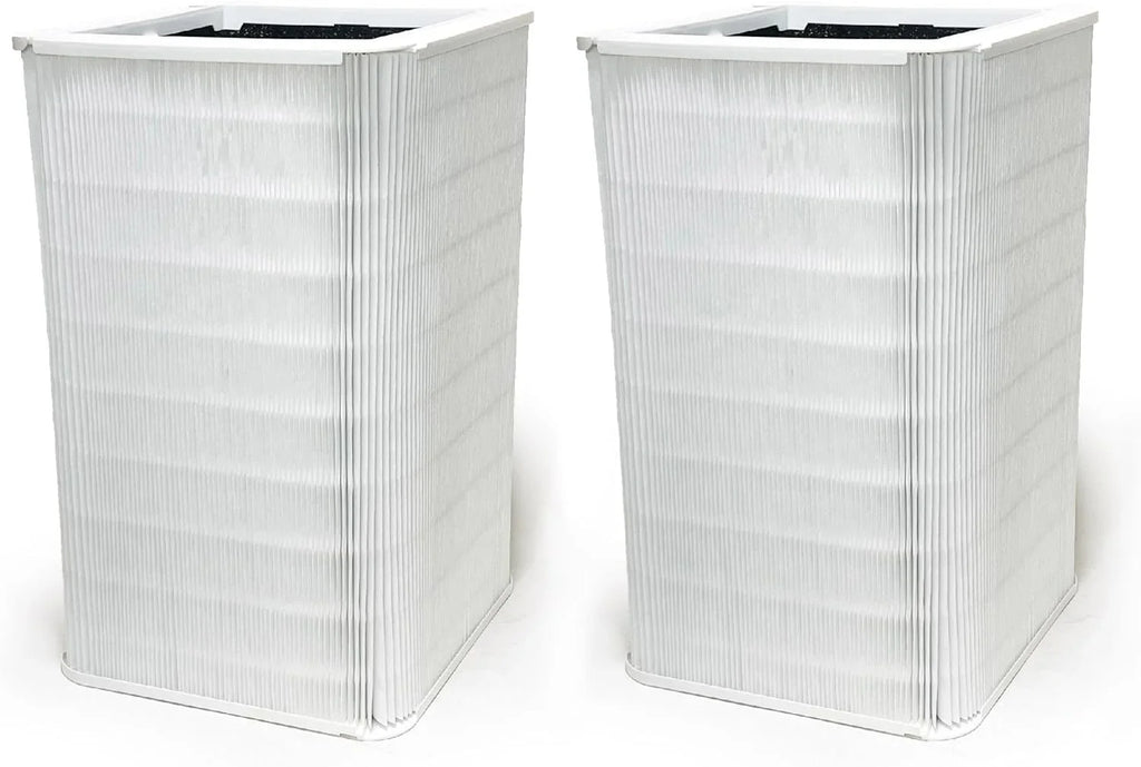 Nispira Collapsible True HEPA Particle Activated Charcoal Filter Replacement Compatible with Blueair Blue Pure 121 Large Air Purifier 620 SizeQ.FT | Remove Sizemoke VOCs | 2 Pack