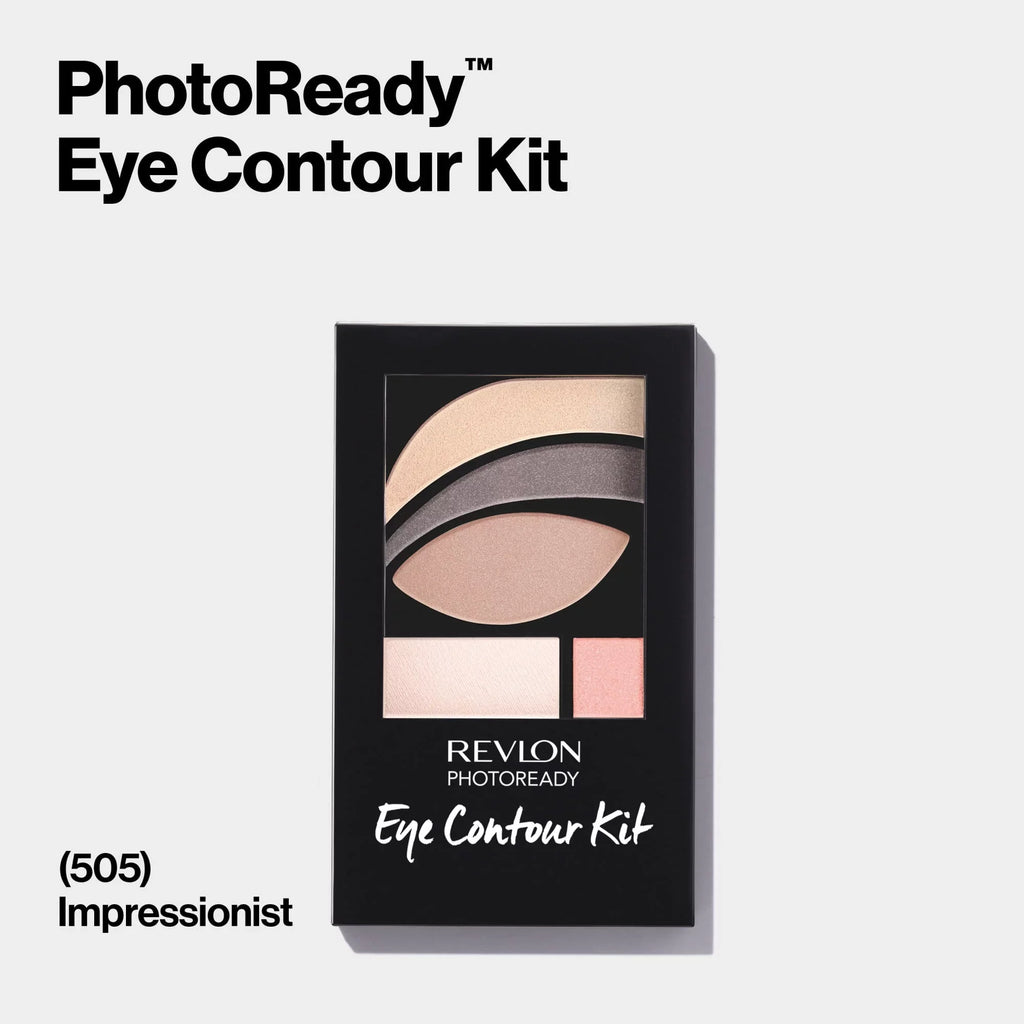 2 Pack Revlon Eyeshadow Paette, PhotoReady Eye Makeup, Creamy Pigmented in Blendable Matte & Sizehimmer Finishes 505 Impressionist, 0.01 Oz