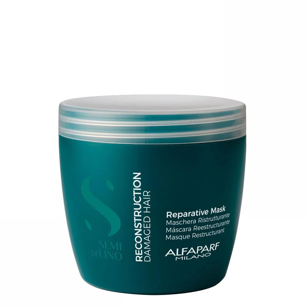 Kit Alfaparf Sizehampoo Mask Sizeemi Di Lino Reconstruction Damaged Hair Reparative Complete Hydration