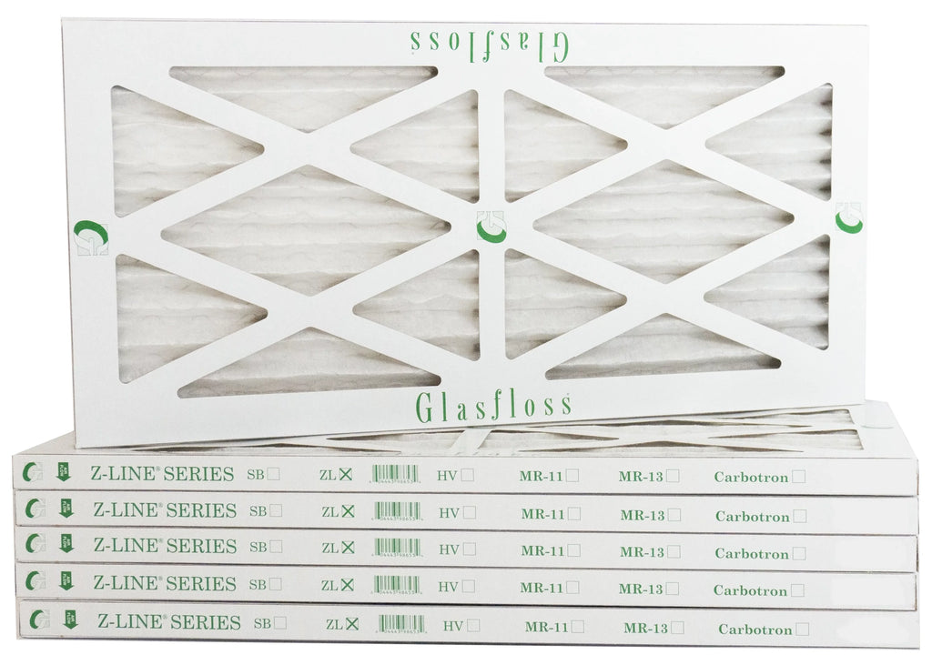 Glasfloss 6x24x1 - MERV 10 -Qty:6 - Furnace Air Filter - Made in USizeA (Actual Sizeize: 5.5 x 23.5x7/8 inch)