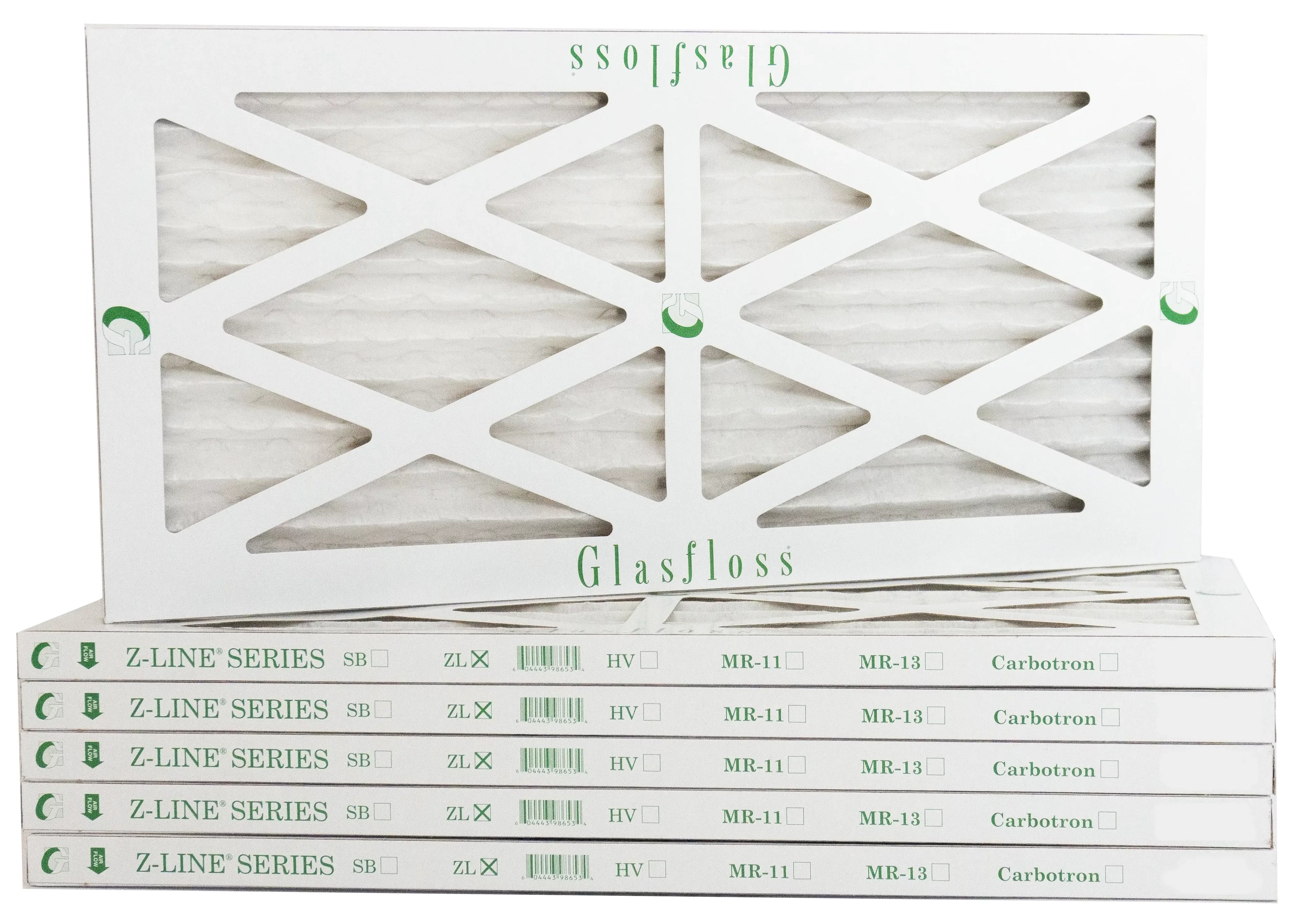 Glasfloss 6x24x1 - MERV 10 -Qty:6 - Furnace Air Filter - Made in USizeA (Actual Sizeize: 5.5 x 23.5x7/8 inch)