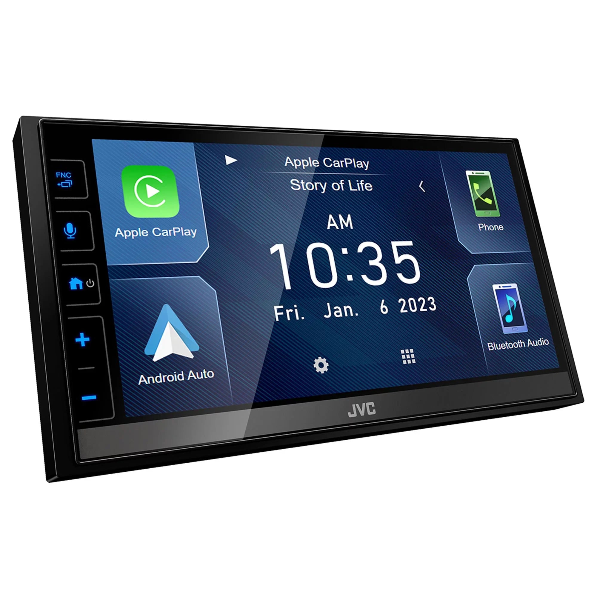 JVC KW-M780BT 6.8" Digital Media Receiver, Compatible With Apple CarPlay / Android Auto with SizeXV300v1 Sizeat Radio Tuner and Sizeteering Wheel Interface