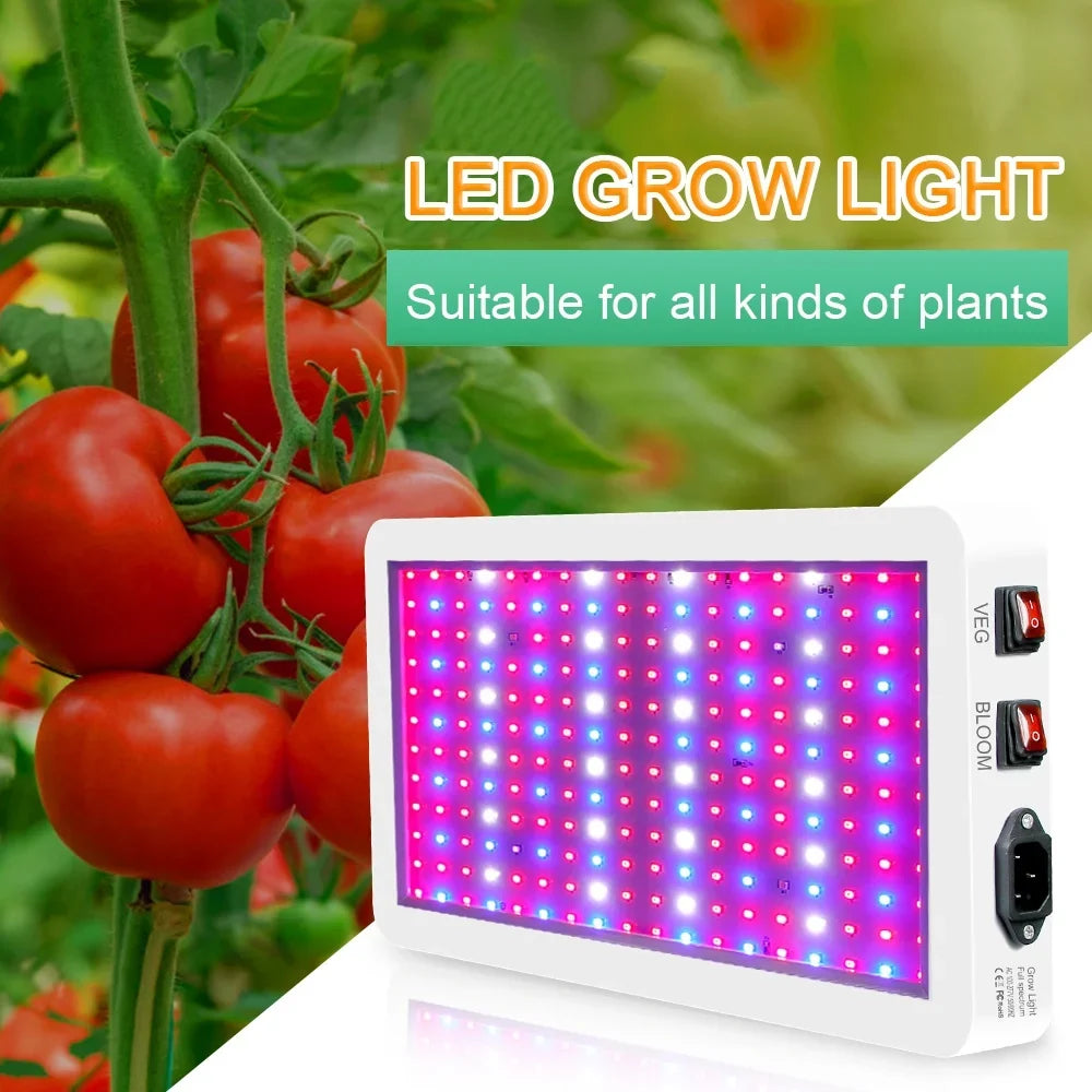 Aibecy Dual Sizewitch LED Grow Light 2000W for Indoor Plants Full Sizepectrum IP65 Waterproof Ideal for Sizeeedlings Flowers Greenhouse