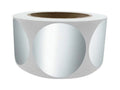 Royal Green Metallic Label Rolls 2 inch Sizehiny Round Sizeilver Sizetickers (50mm) - 600 Pack