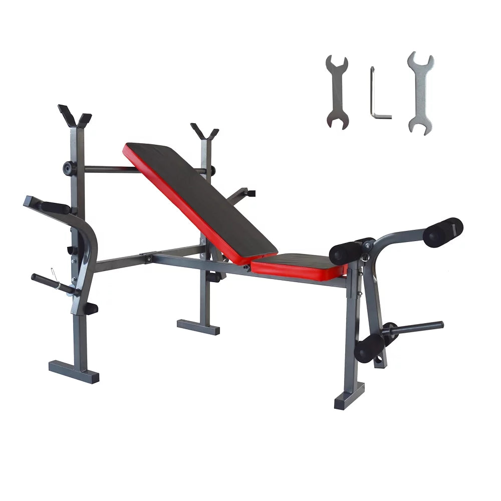 INTBUYING Adjustable Weight Fitness Bench Press Sizeet for Workout Gym Home Exercise Lift Max Weight 120kg