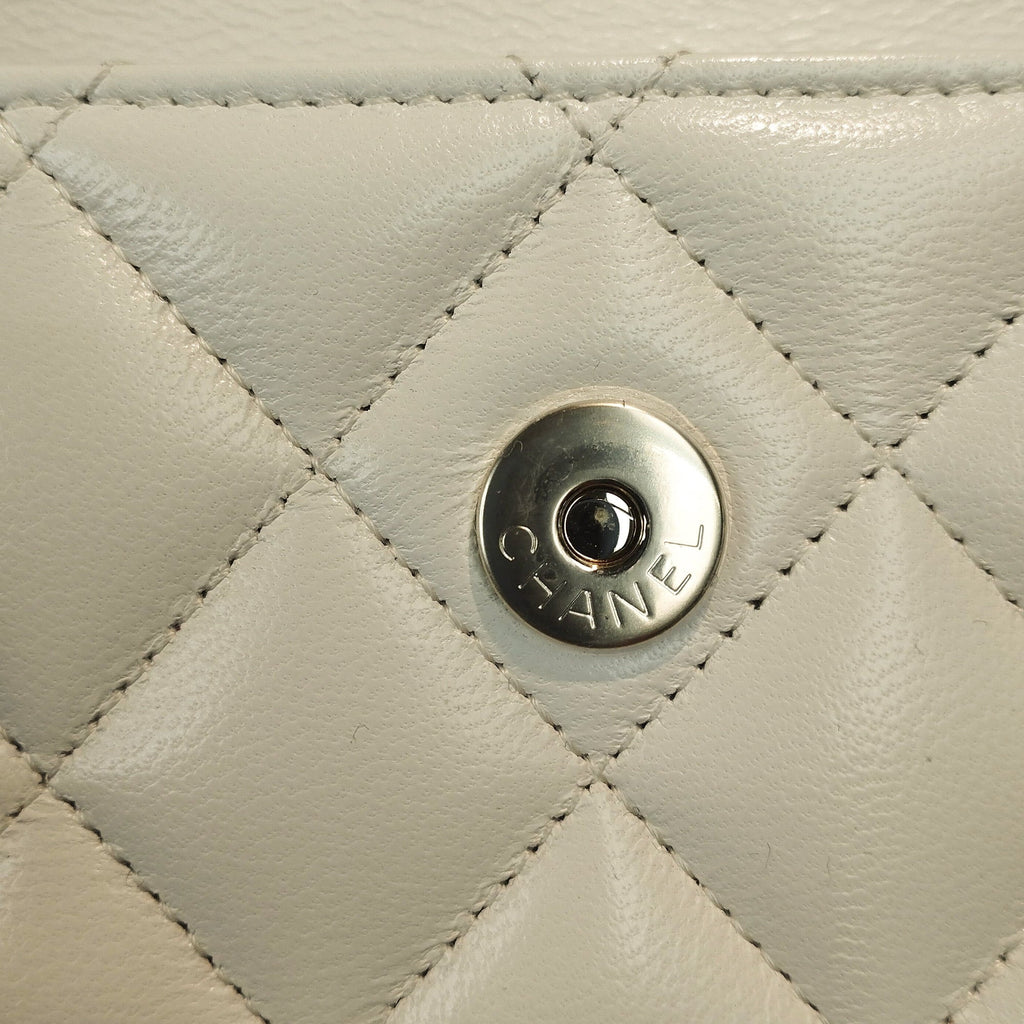 Pre-Owned Authenticated Chanel Punk Chain Belt Bag Lambskin Leather Ivory Unisex (Good)