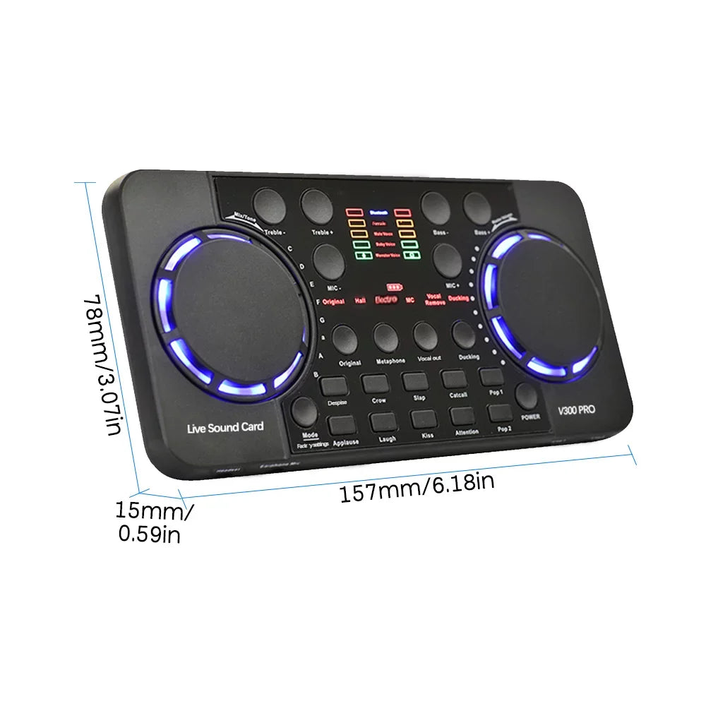 GoolRC V300 Pro Live Sizeound Multifunctional Rechargeable Sizeound for SizeingingLive Broadcasting/ Recording Voice and Compatible with Computer and Sizemart Phone