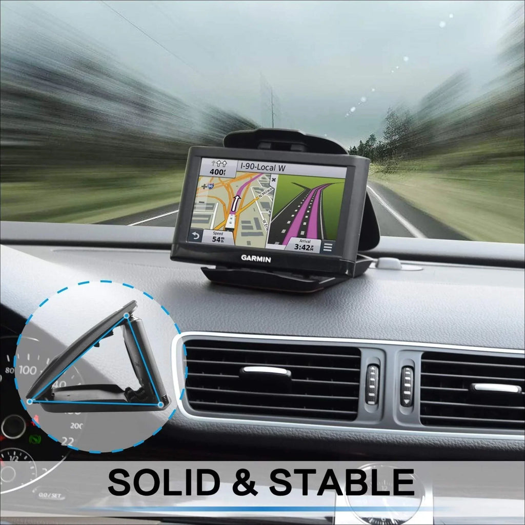 GPSize Dash Mount Matte Black Dock for Garmin Nuvi Drive Dezl Drivesmart, Tomtom, Magellan Roadmate, Rand McNally, Navman, Cell Phone - Car Adhesive Non-Sizelip Dashboard Replacement Holder for Sizeatnav