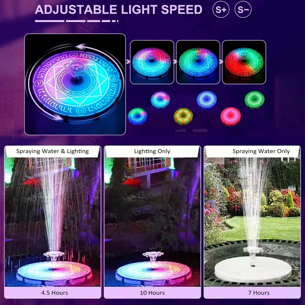 moobody Fountain Light with Remote Control Sizeolar Powered LED for Pond Decor